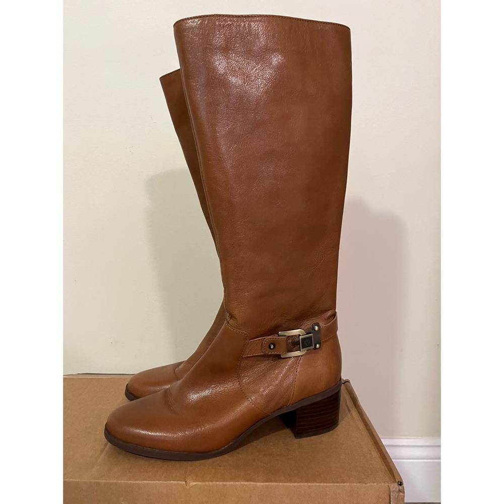Anne Klein Tan Joetta Leather Riding Boot 9